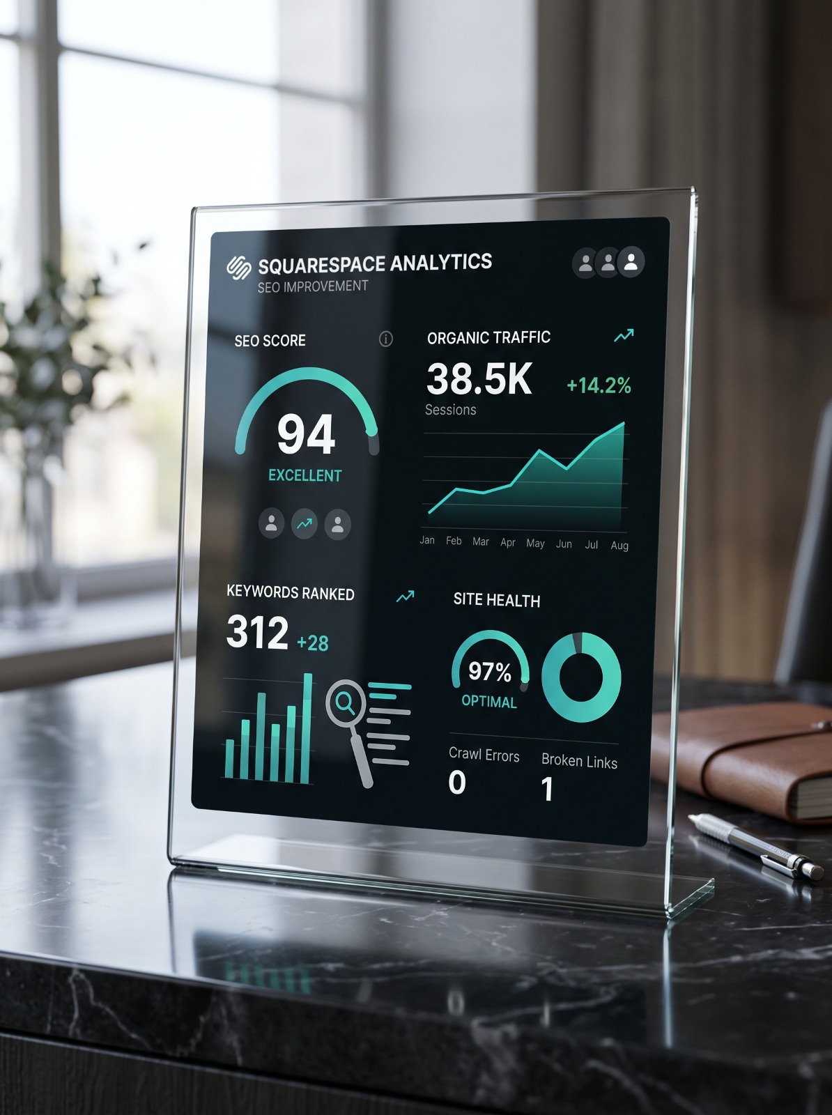 SEO and organic traffic dashboard