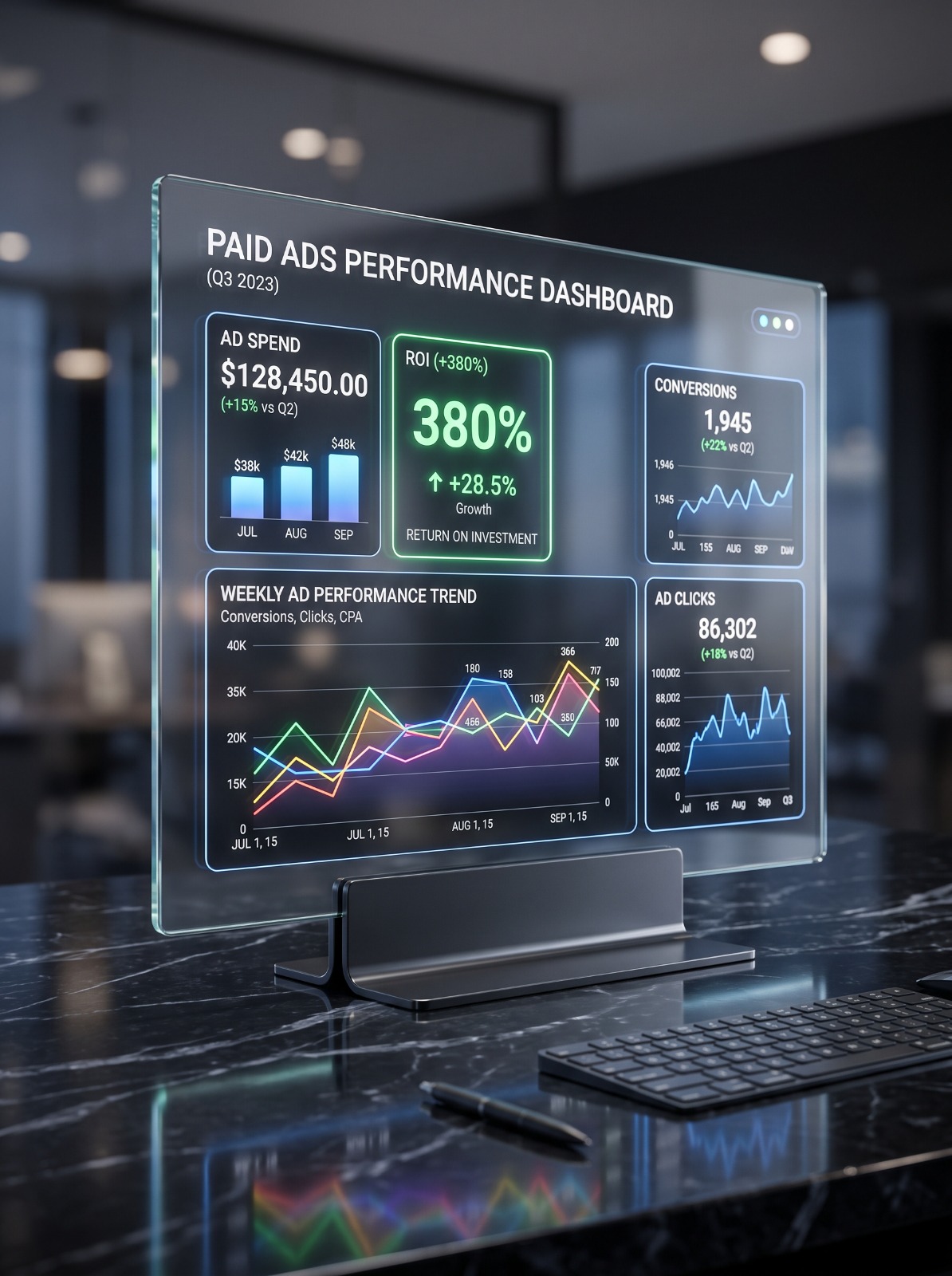 Paid ads performance dashboard